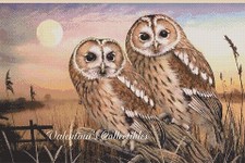 Two Owls at Sunset Counted Cross Stitch Chart No. 2-396  