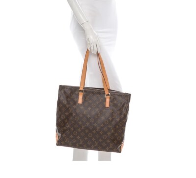 LV モノグラム　CABAS MEZZO　トートバッグ Authentic Louis Vuitton Cabas Mezzo Tote Bag Monogram Leather