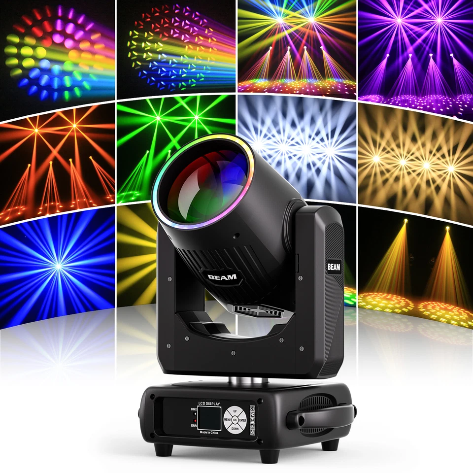 350W Moving Head LED Light RGBW Gobo Beam Stage 48Prism DJ Lights Disco Show DMX - Image 3 of 4