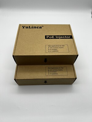 2 Stück Yulinca PoE Injektoren 30 W Gigabit Lan Unbenutzt