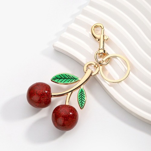 Sturdy Alloy Cherrys Keychain Fun Accessory for Car Interior Decoration - Zdjęcie 5 z 8