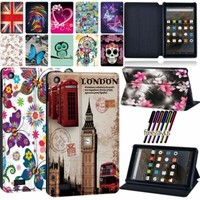 Shockproof Leather Stand Cover Case For Amazon Kindle fire 7 5/7/9th gen Tablet