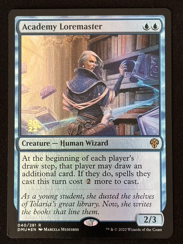 1x MTG Academy Loremaster (Foil) - Prerelease Cards (PRE) (DMU) #40 - Magic