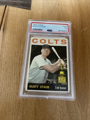 1964 Topps #109 Rusty Staub PSA 3 Rookie Cup Houston Colts - 第 1/2 張圖片