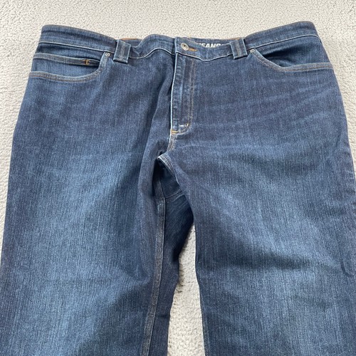 Duluth Jeans Mens 40x34 Ballroom Flex Straight Leg Zip Fly Blue Denim Workwear - Picture 6 of 14