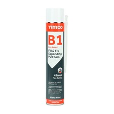 Timco B1 Fill & Fix Expanding PU Foam - Hand Grade 750ml Fire Rated Polyurethane