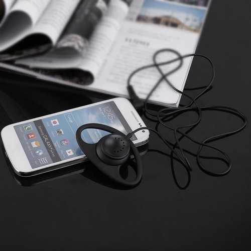 2x Portable D-Shape Earphone 3.5mm Listen Only Earpiece Headset fits Radio 1 Pin - Picture 12 of 14
