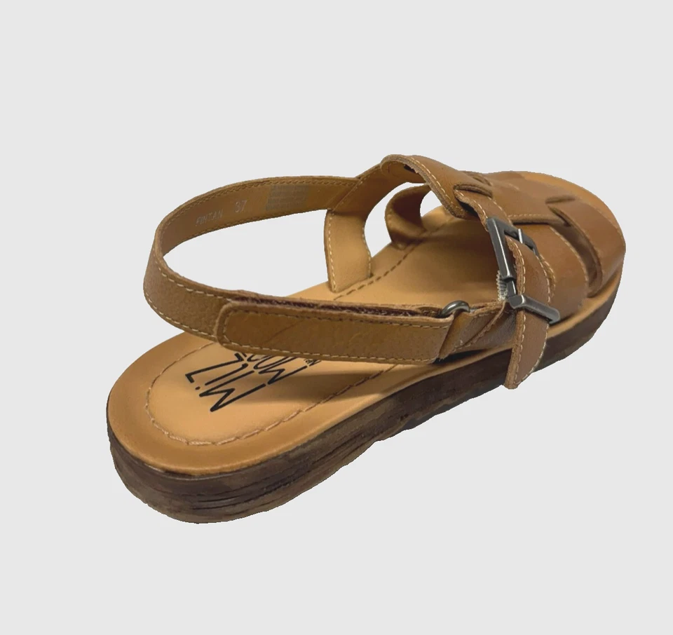 MIZ MOOZ WOMEN'S SLINGBACK BUCKLE  SANDALS  BRANDY 37EU / 7US  # A-64 - Image 3 of 3