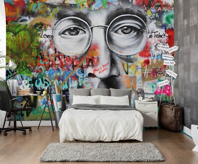 3D Graffiti Design M5491 Tapete Wandbild Selbstklebend Abnehmbare Aufkleber Romy
