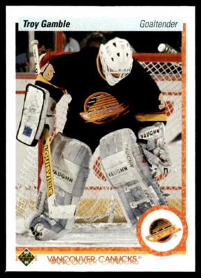 1990-91 Upper Deck TROY GAMBLE #434 Canucks RC - FREE Ship!