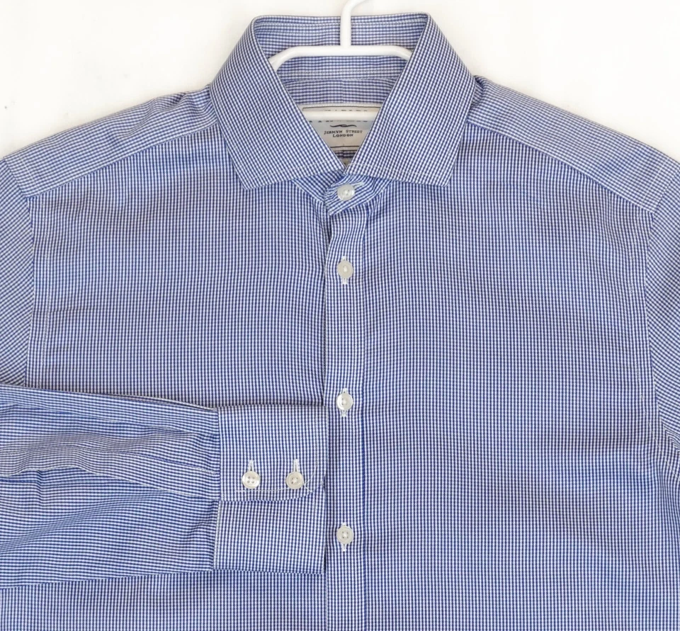 2 por 1 Charles Tyrwhitt Azul Pata de Gallo Sin Hierro Slim Fit Camisas Talla... - Imagen 3 de 4