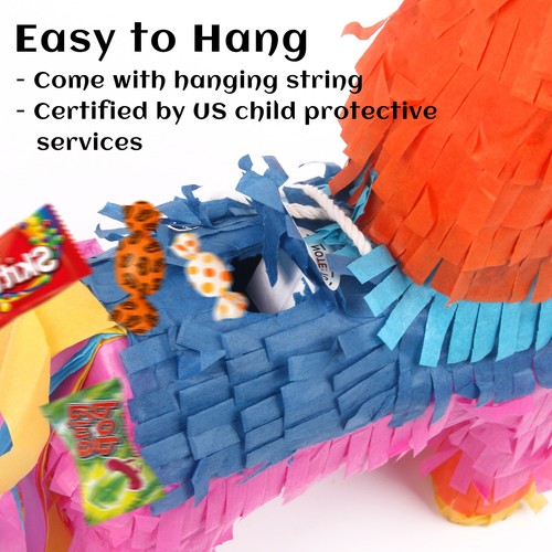 Set of 3 Mexican Pinatas Cinco de Mayo Decor Mini Unicorn/Donkey/Camel Pinatas - Picture 2 of 10