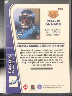 【ヴィンテージ】ドノバン・マクナブ McNABB パッチ＆ボールカード NFL ヴィンテージ】ドノバン・マクナブ McNABB パッチ＆ボールカード NFL