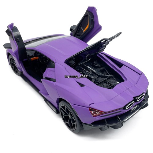 1:24 Lamborghini Revuelto Model Car Diecast Toy Cars Boys Toys for Kids Purple - Picture 8 of 12