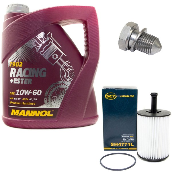 MotoröL ÖLfilter SH4771L 10W60 4Liter + ÖLablassschraube FüR Audi Seat VW Golf-image