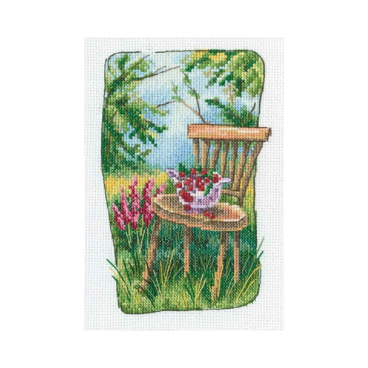 RTO counted cross stitch kit ""Grandmothers old Garden"", 11x17,5cm, DIY C346