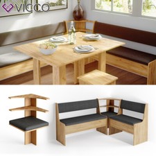 Eckbankgruppe Eckteil für Sitzecke gepolstert Ablagen Küche Roman Eiche Vicco