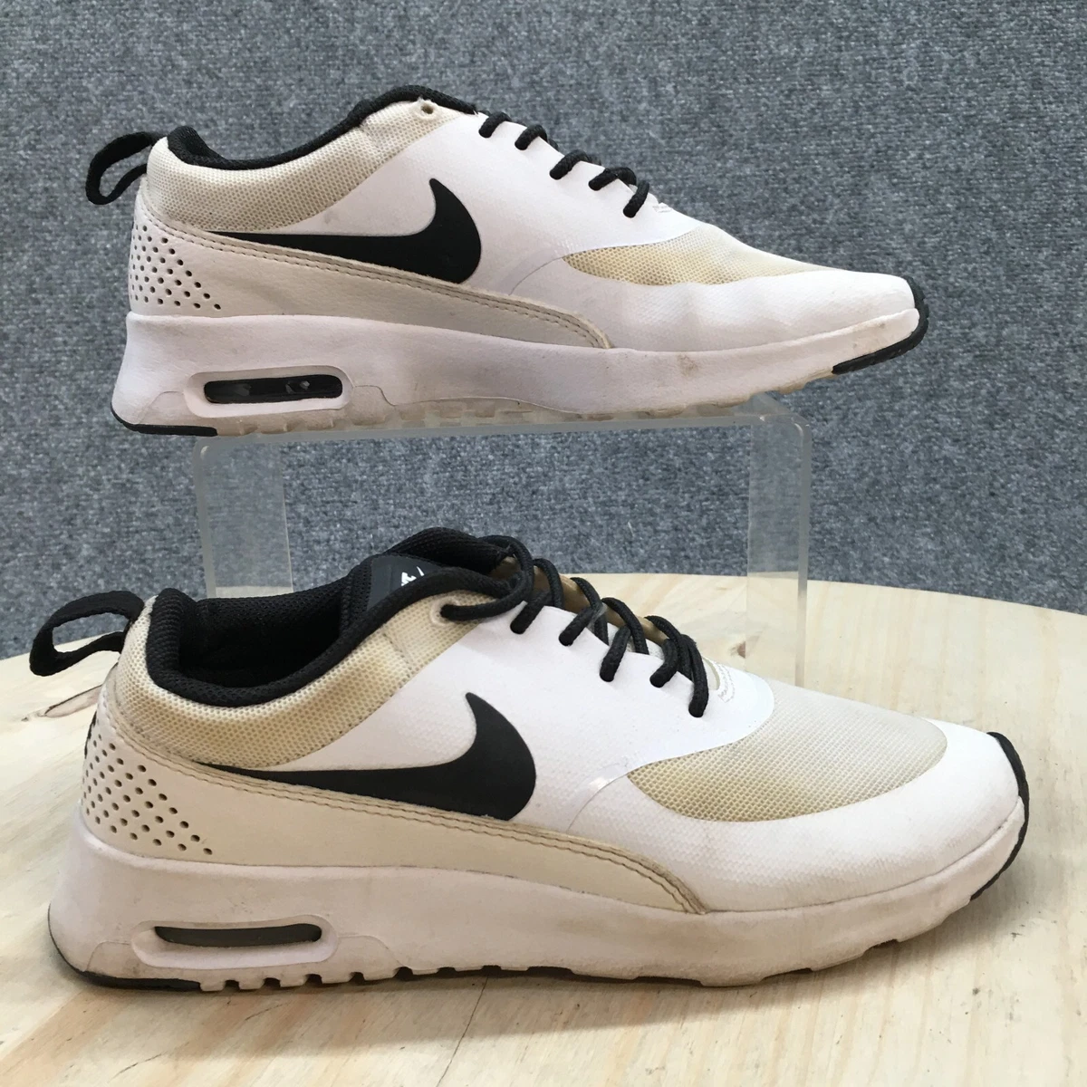 Pasen Advertentie waarde Nike Sneakers Women 5.5 White Black Air Max Thea Low Lace Up Athletic  599409-102 | eBay