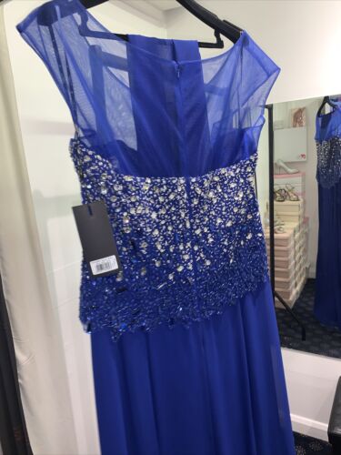 Viviana Dynasty 31012809 size 18 evening dress long Royal Blue Sequin Top NWT - Picture 3 of 18