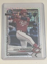 2021 Bowman Chrome Prospects Austin Hendrick Mojo Refractor #BCP-177 Reds