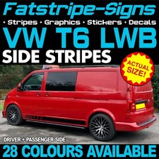 to fit VW T6 LWB SIDE STRIPES STICKERS GRAPHICS DECALS DAY VAN CAMPER