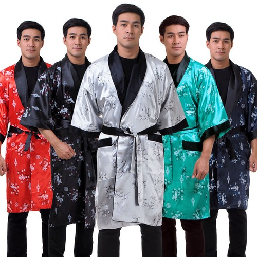 embroidered mens dressing gown