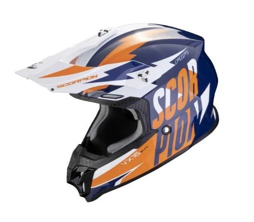 Moto Scorpion VX-16 EVO Air Slanter (Bleu/Orange) Taille: M (57) - Photo 1/1