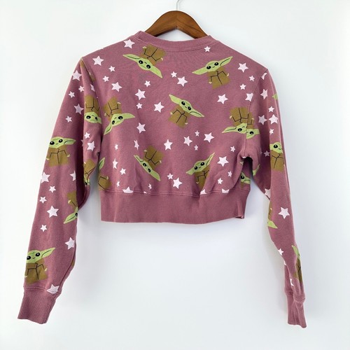 Star Wars Yoda Junior Sweatshirt Pink Blush XS - Picture 3 of 7