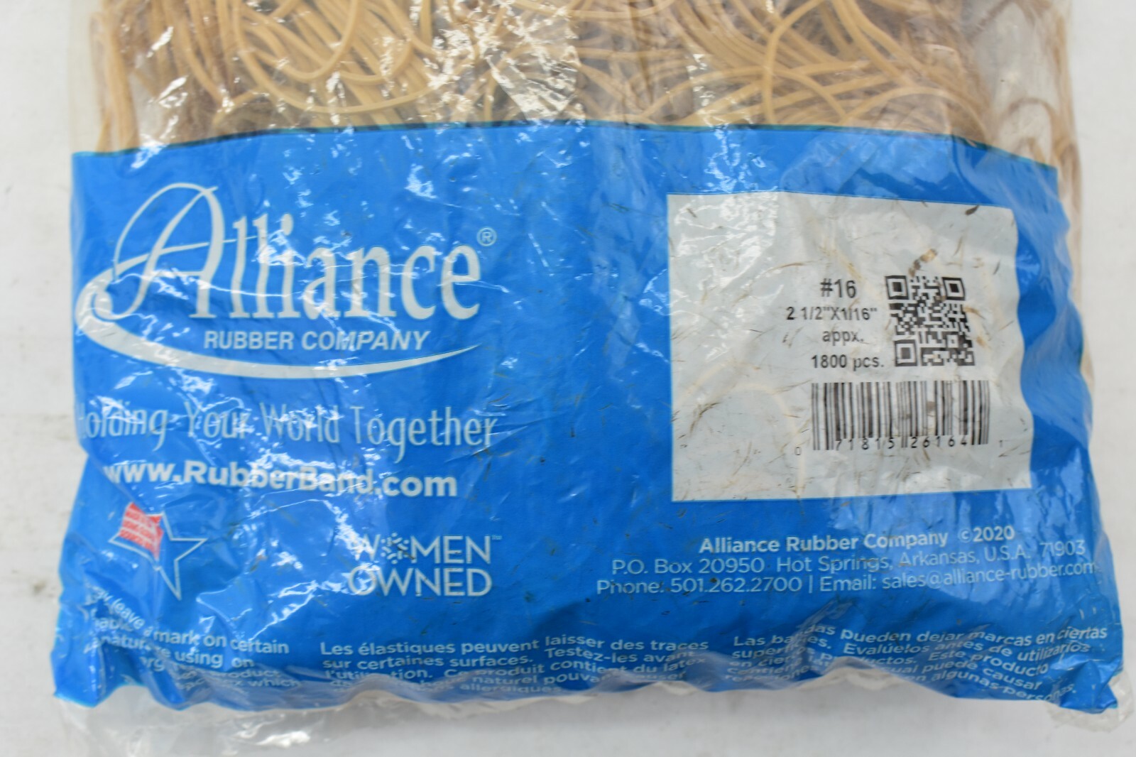 23,400 Alliance Rubber Company Advantage Firm Stretch Bands 2-1/2" X 1/16"