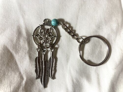 Vintage Silver Tone Dreamcatcher Keychain / Key Ring - Picture 1 of 6