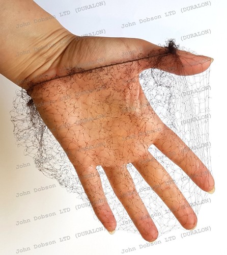 Nylon Invisible Hair Nets Sleeping Nets Fine Sheer Black Brown x 4 Nets in 2 bag - Picture 5 of 10