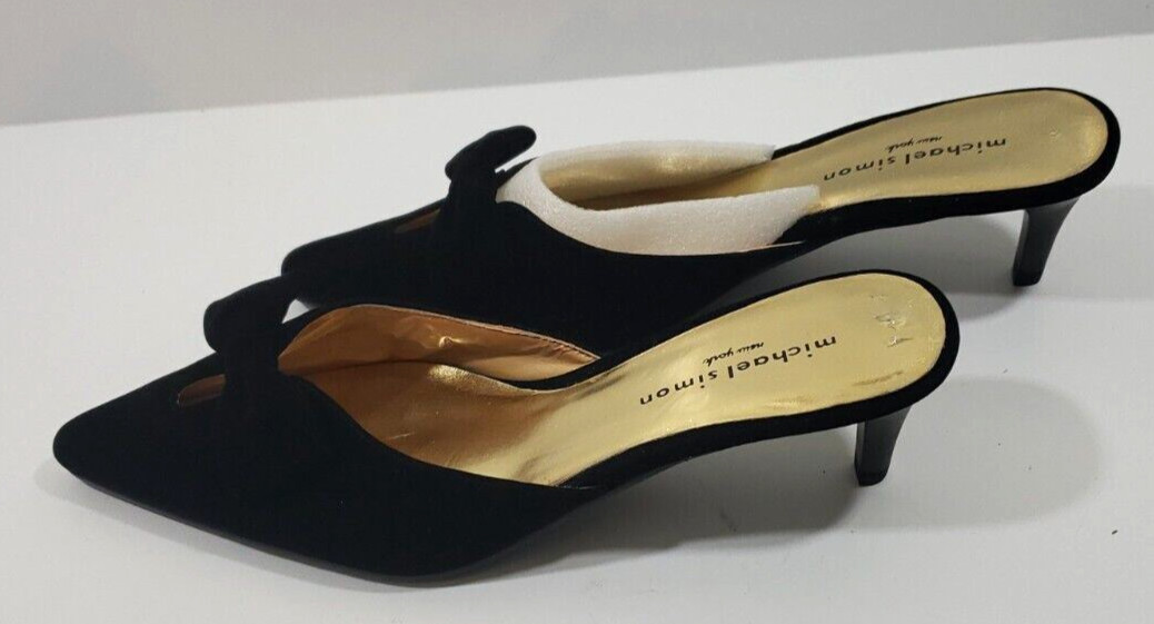 Zapatos de mujer Michael Simon New York negros de gamuza talla 8M sin cordones nuevos sin caja.