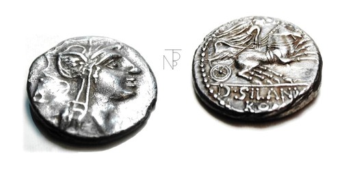 Ancient Rome Republic (JUNIA Silanus) Denario Roma-la Vittoria - Picture 5 of 8