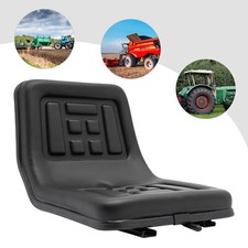 Universal Compact Tractor Seat with Brackets For Mower Dumper Digger Black Seat