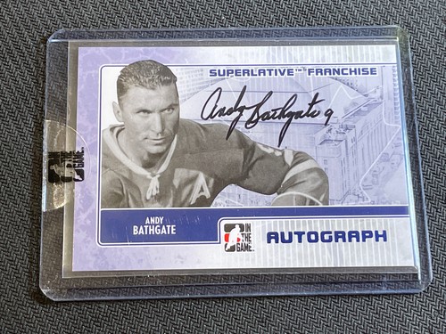 2008-09 ITG SUPERLATIVE FRANCHISE ANDY BATHGATE AUTOGRAPH AUTO BLUE PRINT /40