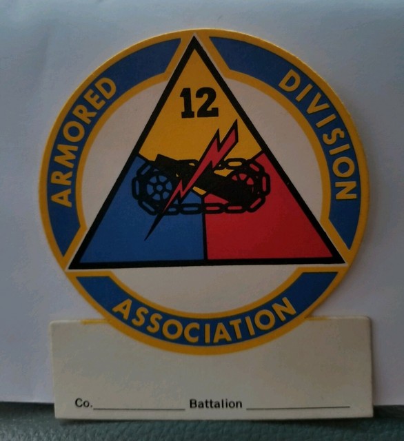 NEW STICKER 12th Twelveth Armored Division Association Army Hell Cat EBay