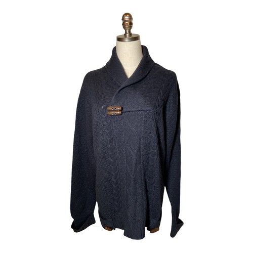 Cloth Logic Ladies XL Black Cable Knit Sweater V-Neck
