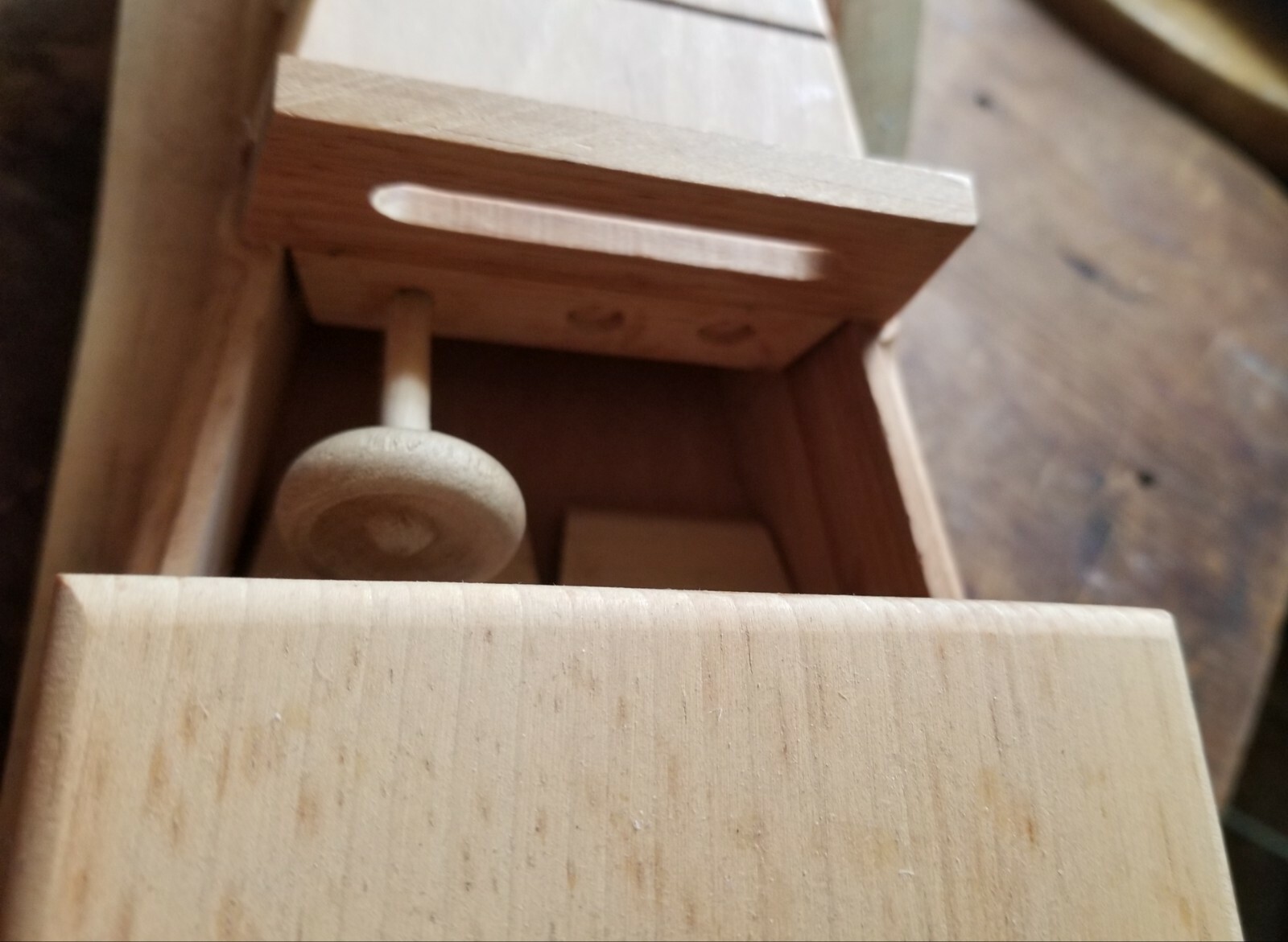 Bugatti Wooden Car Model Woodcraft Construction assembled and unpainted