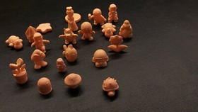Lot of 21 Vintage Nintendo Famicom Super Mario Bros Keshi Rubber Figures Flesh