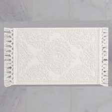 Jean Pierre - Ricardo Bath Mat, Woven Fringe Bathroom Rugs, 100 Cotton, Premium