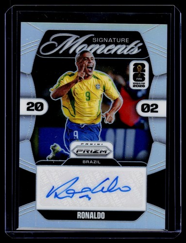 2026 Panini Prizm World Cup Ronaldo Nazario Auto /75