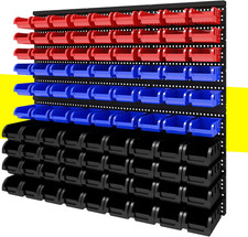 Plastic Wall Mounted Storage Bins Parts Rack ...