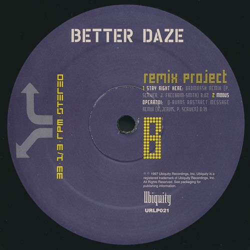 Better Daze - Remix Project - Used Vinyl Record - O2508z - Imagen 4 de 6