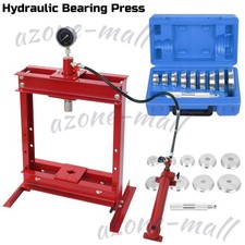 12 Ton Hydraulic Shop Press Workshop Garage Floor 10x Bearing Bush Pressing Tool