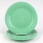 Homer Laughlin Fiesta Sea Mist Dinner Plates Set 2, Vintage Light Green 10 1/2"