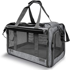 Pet Carrier for Large Cats, Soft-Sided Cat Carrier for Medium Big Cats and Pu...