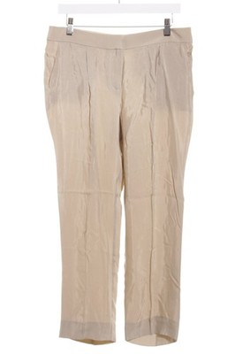 J.CREW Bundfaltenhose Damen Hose Gr. DE 38 beige Glanz-Optik