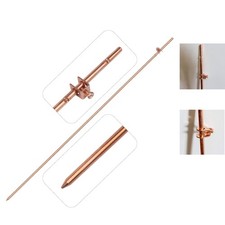 Bonded Copper Grounding Rod 4  - Durable 3/8  Dia. Lightning Safety Solution