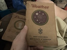 1925 Weather Merit Badge Book Brown Cover BSA Boy Scout