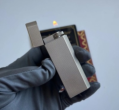 Cartier Paris Pentagon Feuerzeug Silber Clou De Paris Revidiert Orig. Papiere!